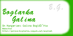 boglarka galina business card